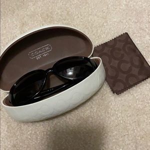 Coach sunglasses in original case with dust cloth